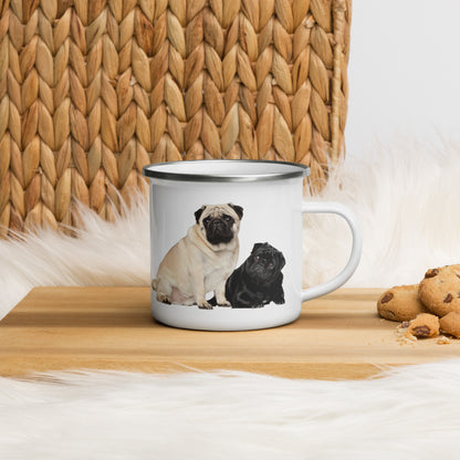 Luv Pugs Enamel Camp Mug