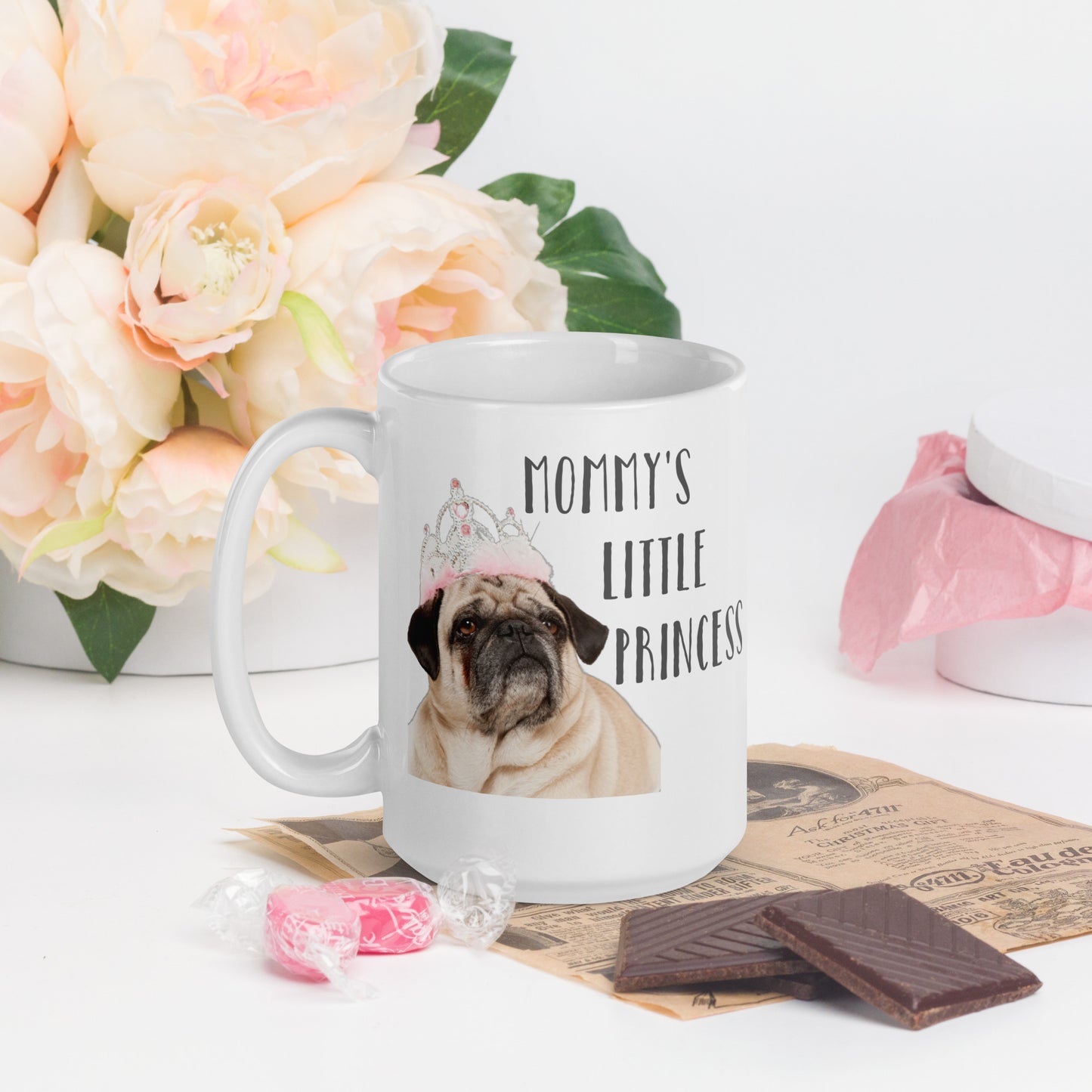 Mommy's Little Princess Pug Mug 15 oz