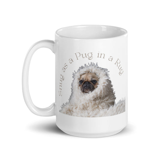 Snug as a Pug in a Rug Mug 15 oz